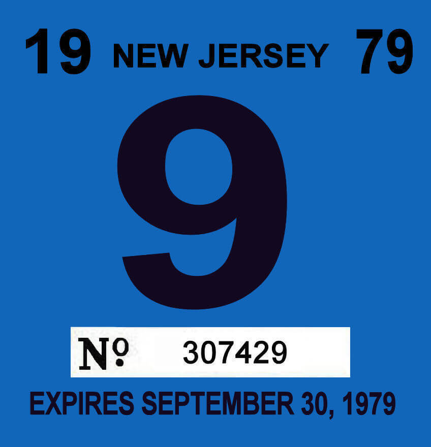 (image for) 1979 New Jersey INSPECTION Sticker